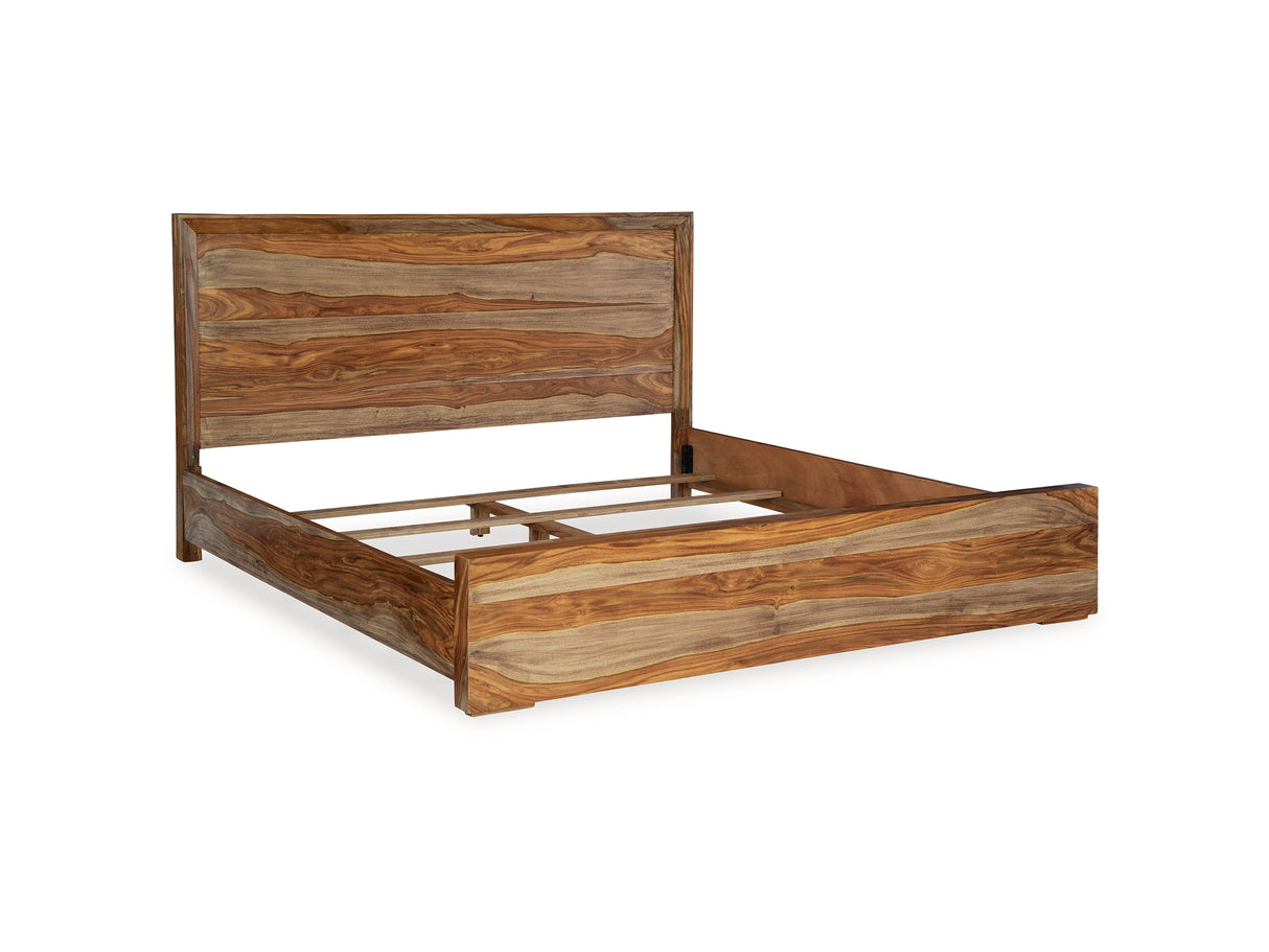 Dressonni Brown California King Panel Bed