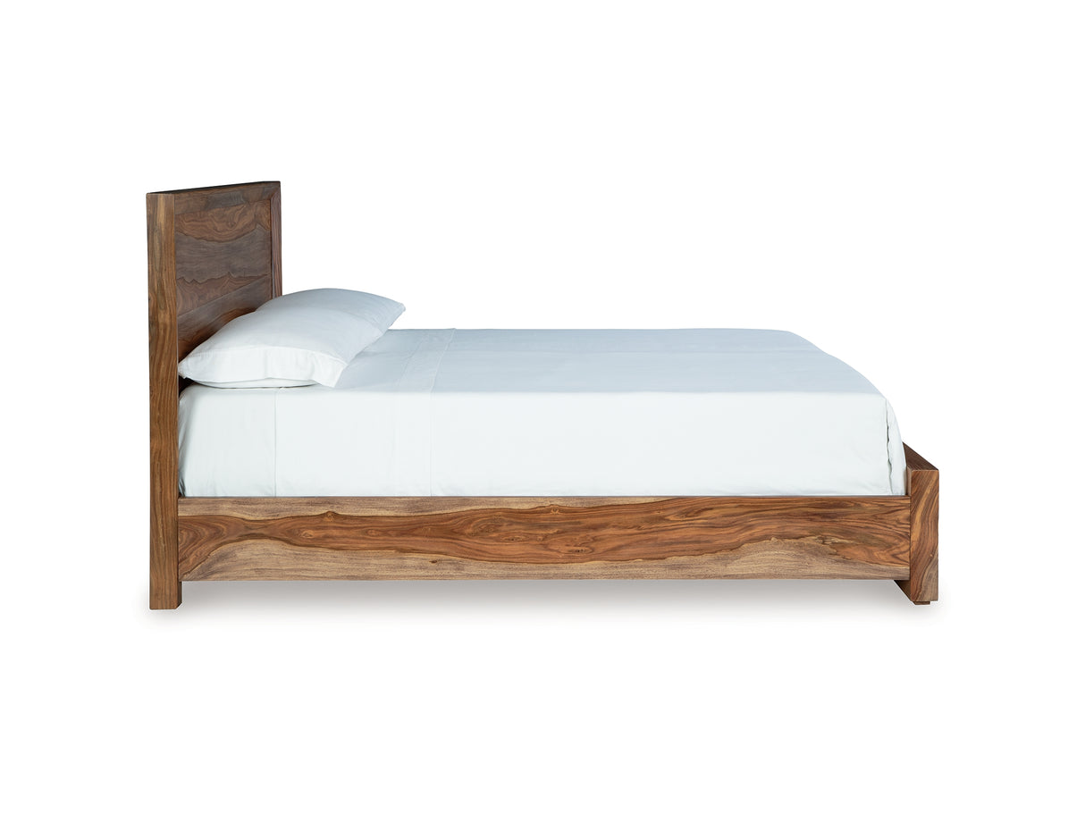 Dressonni Brown Queen Panel Bed