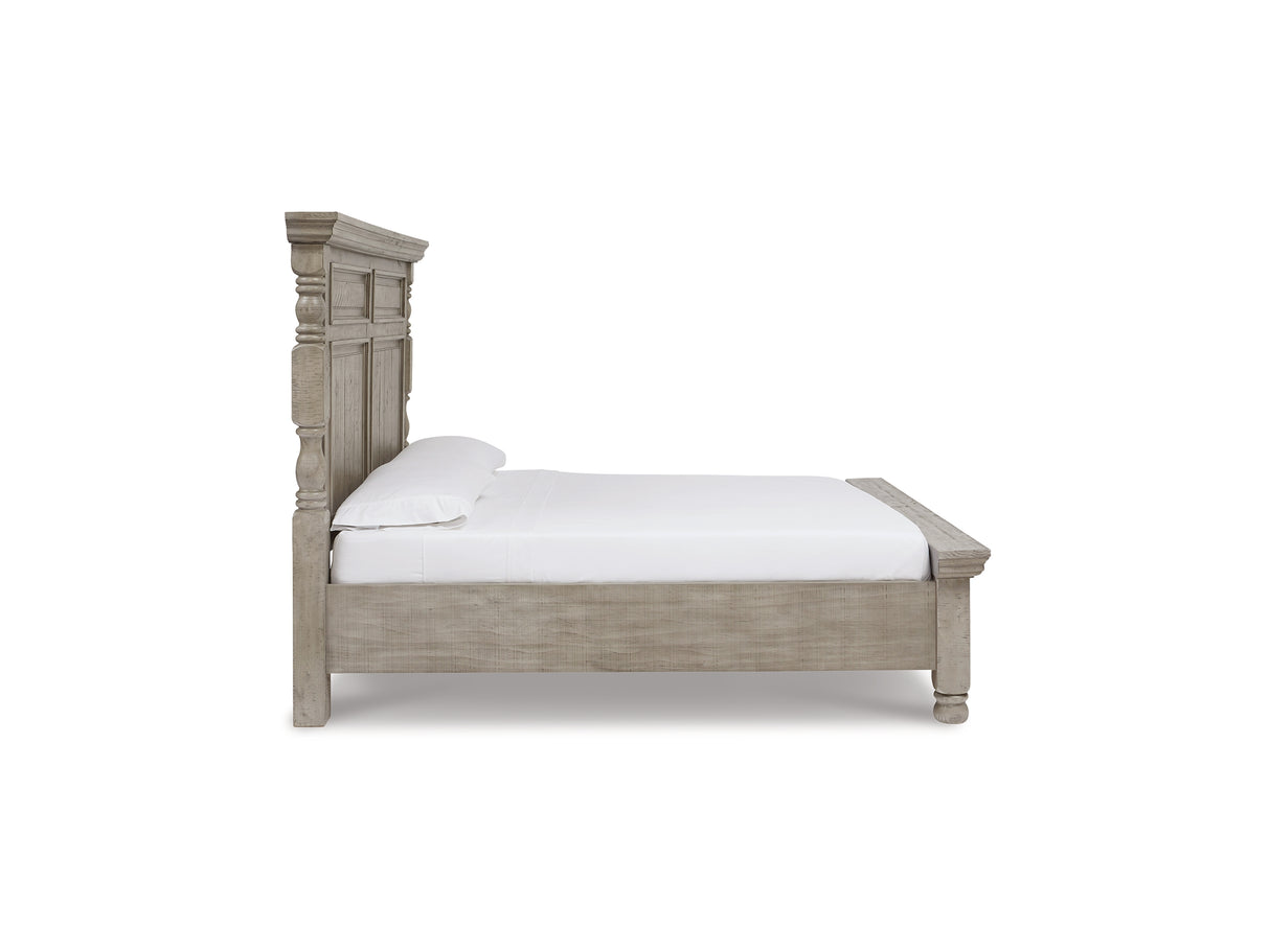 Harrastone Gray Queen Panel Bed, Dresser And Mirror