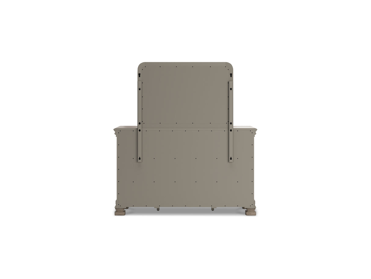 Lexorne Gray Dresser And Mirror