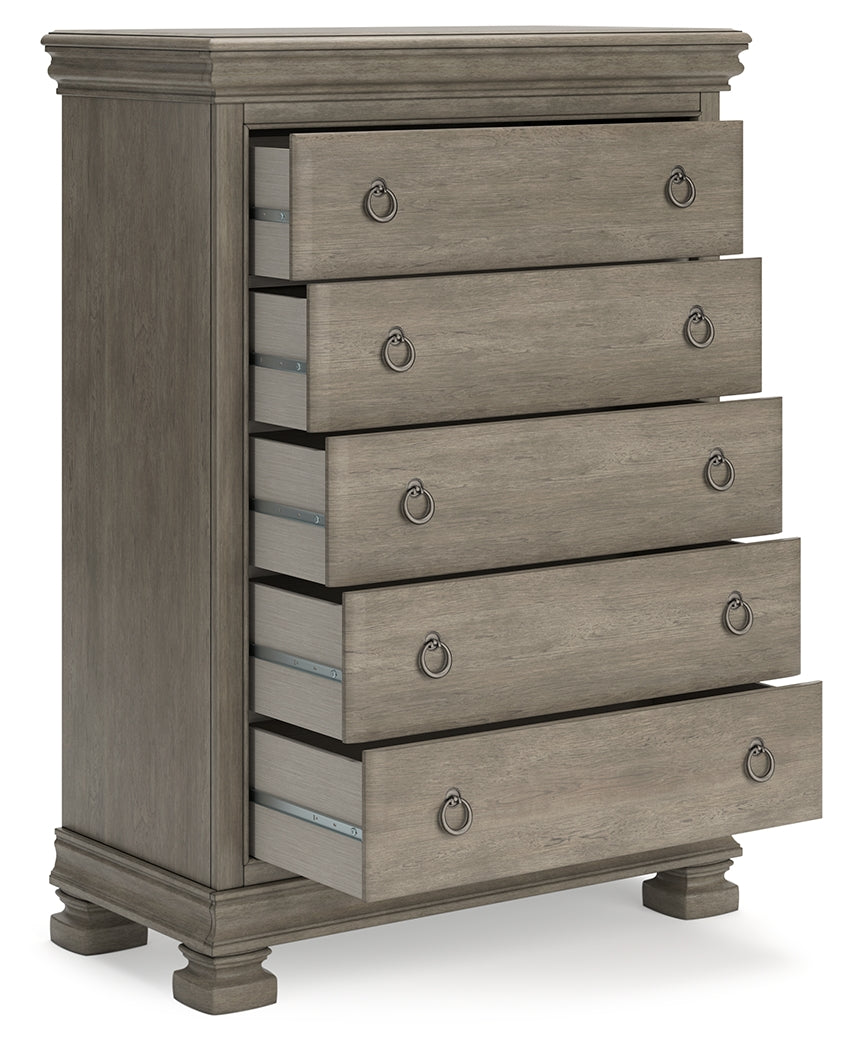Lexorne Gray Chest Of Drawers