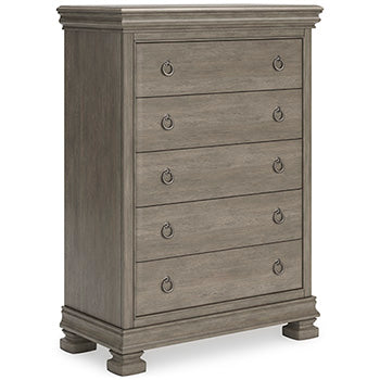 Lexorne Gray Chest Of Drawers