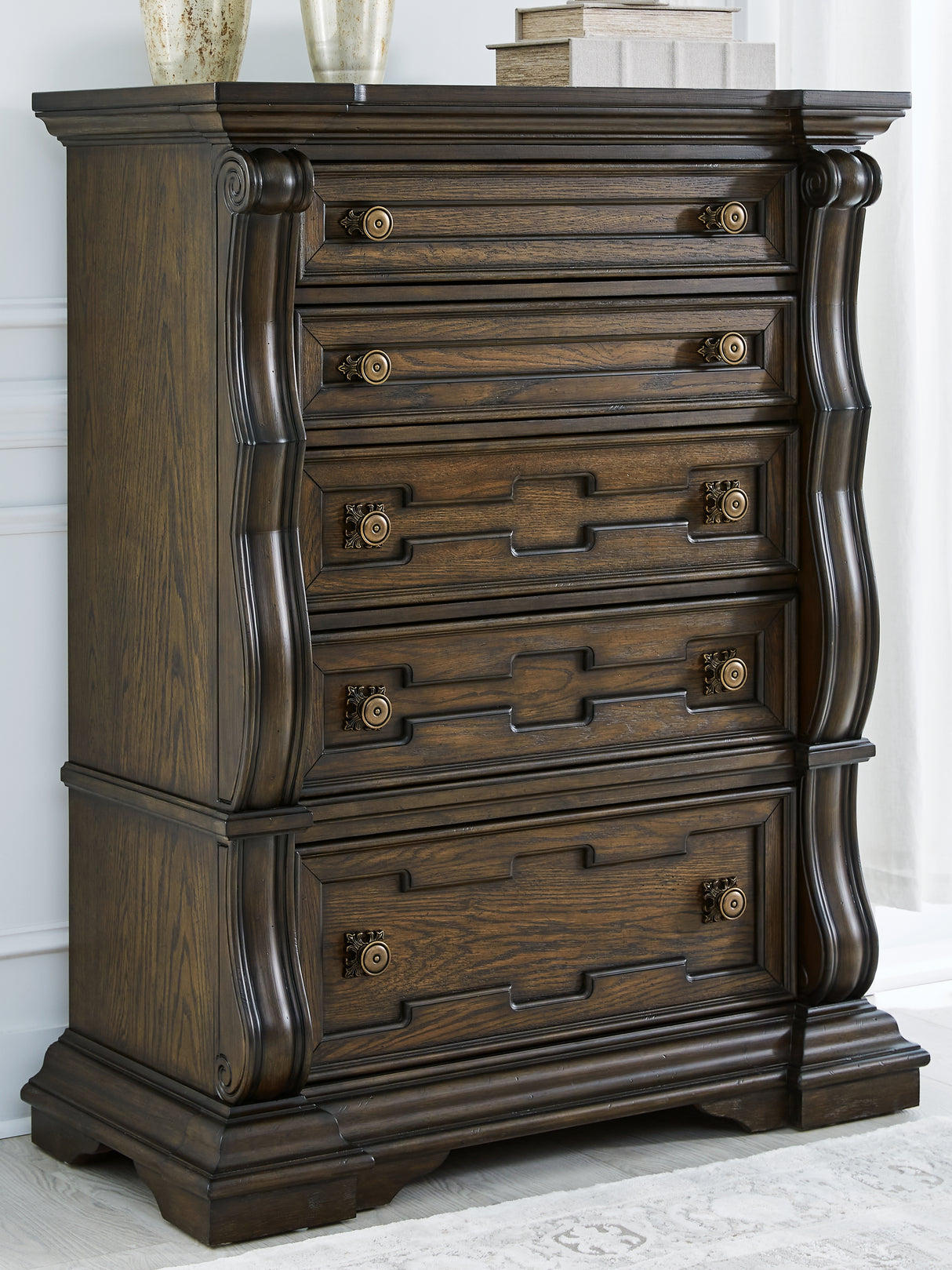 Maylee Dark Brown Chest Of Drawers