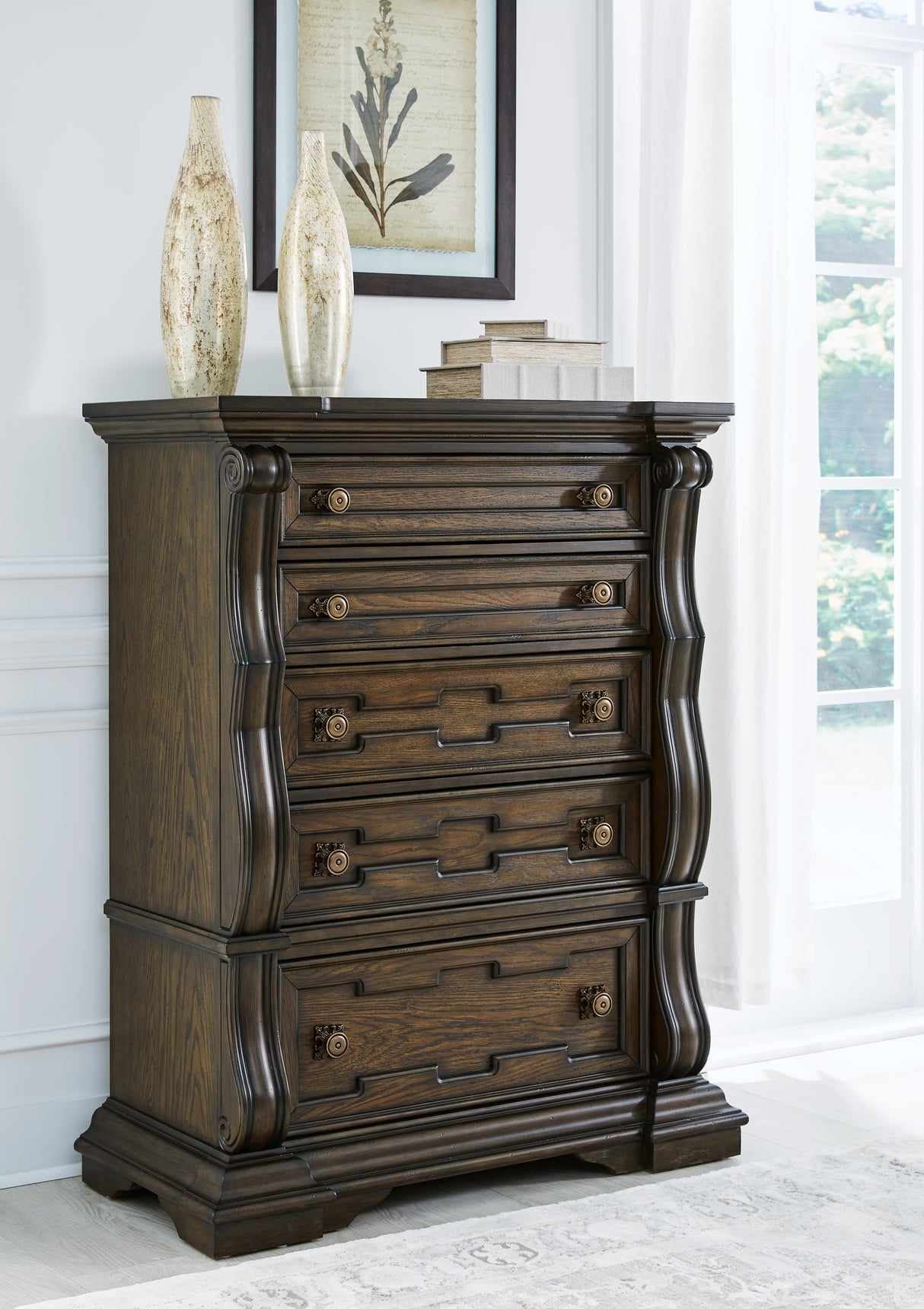 Maylee Dark Brown Chest Of Drawers