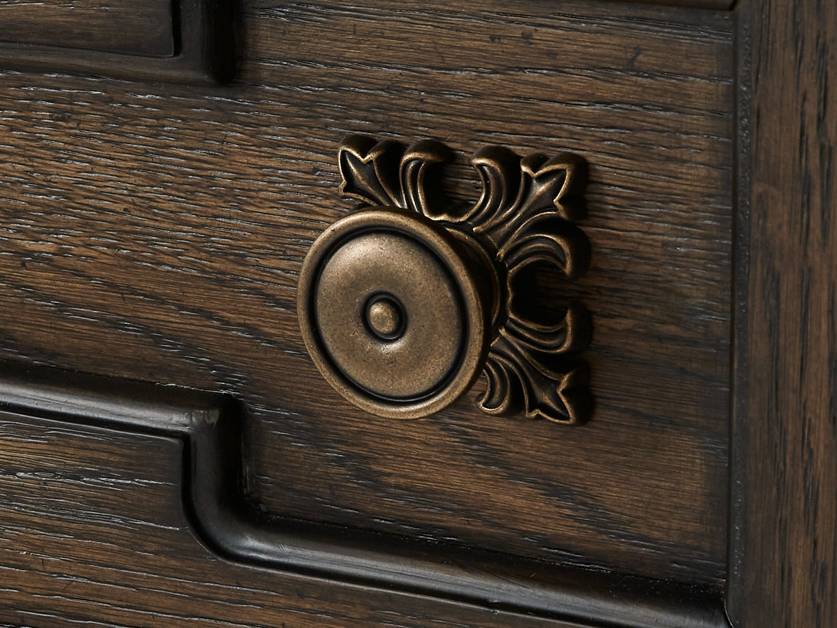 Maylee Dark Brown Dresser And Mirror