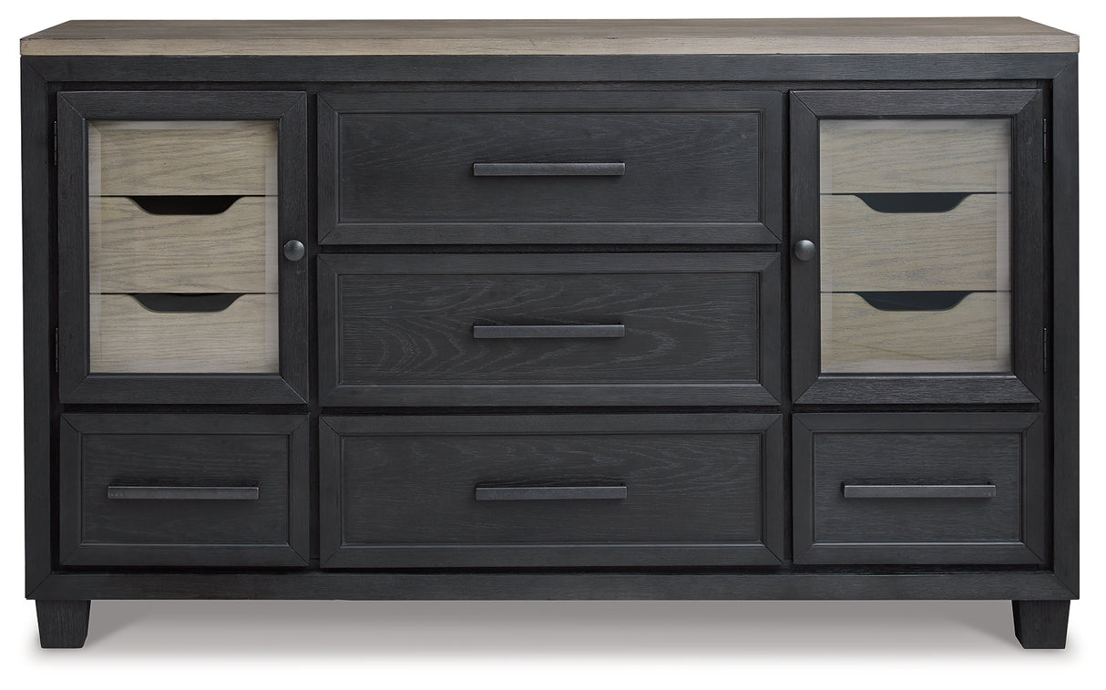 Foyland Black/Brown Dresser