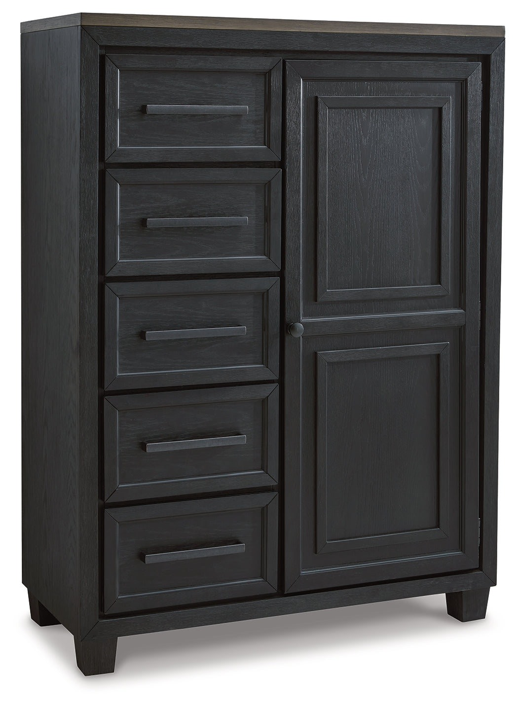 Foyland Black/Brown Door Chest