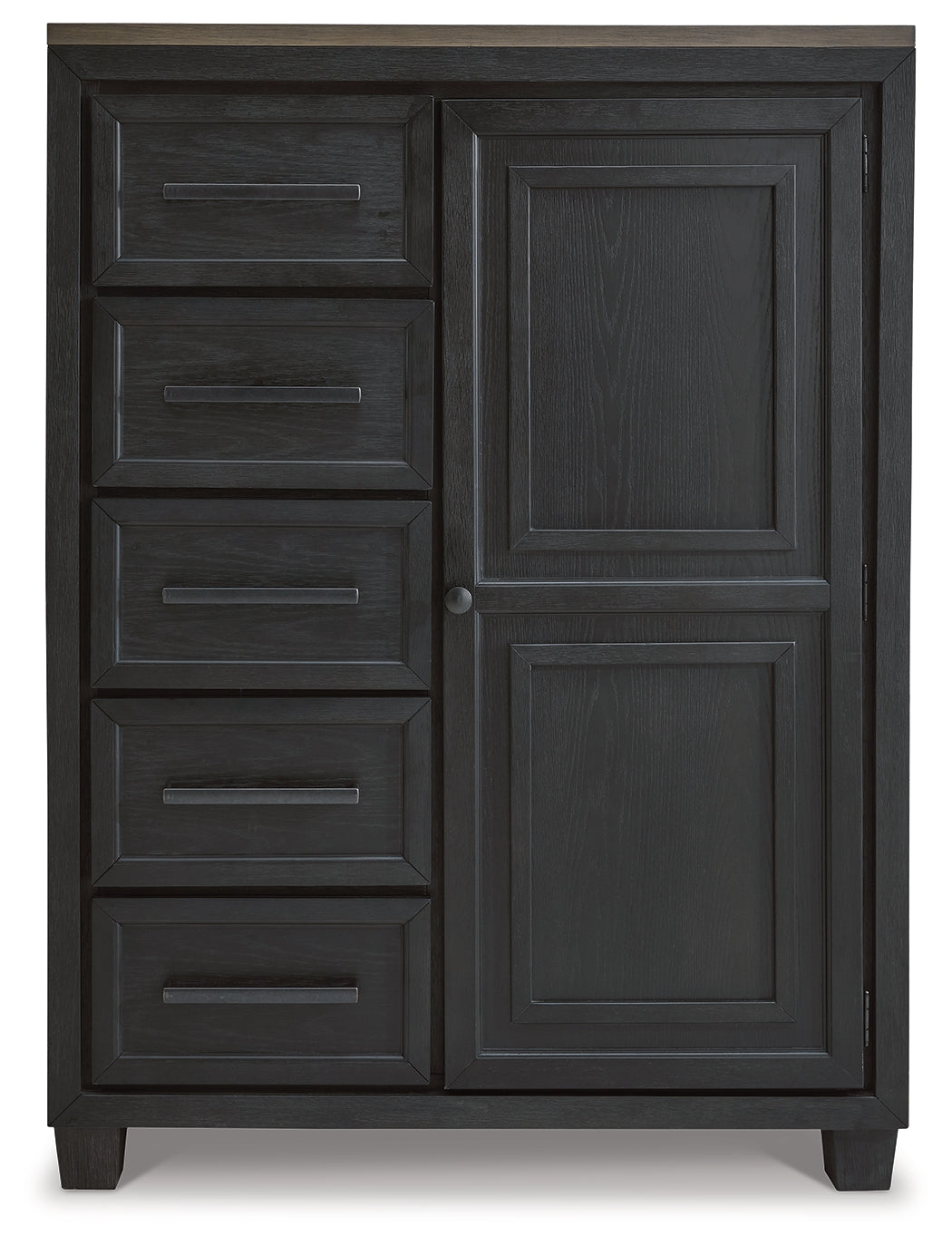 Foyland Black/Brown Door Chest