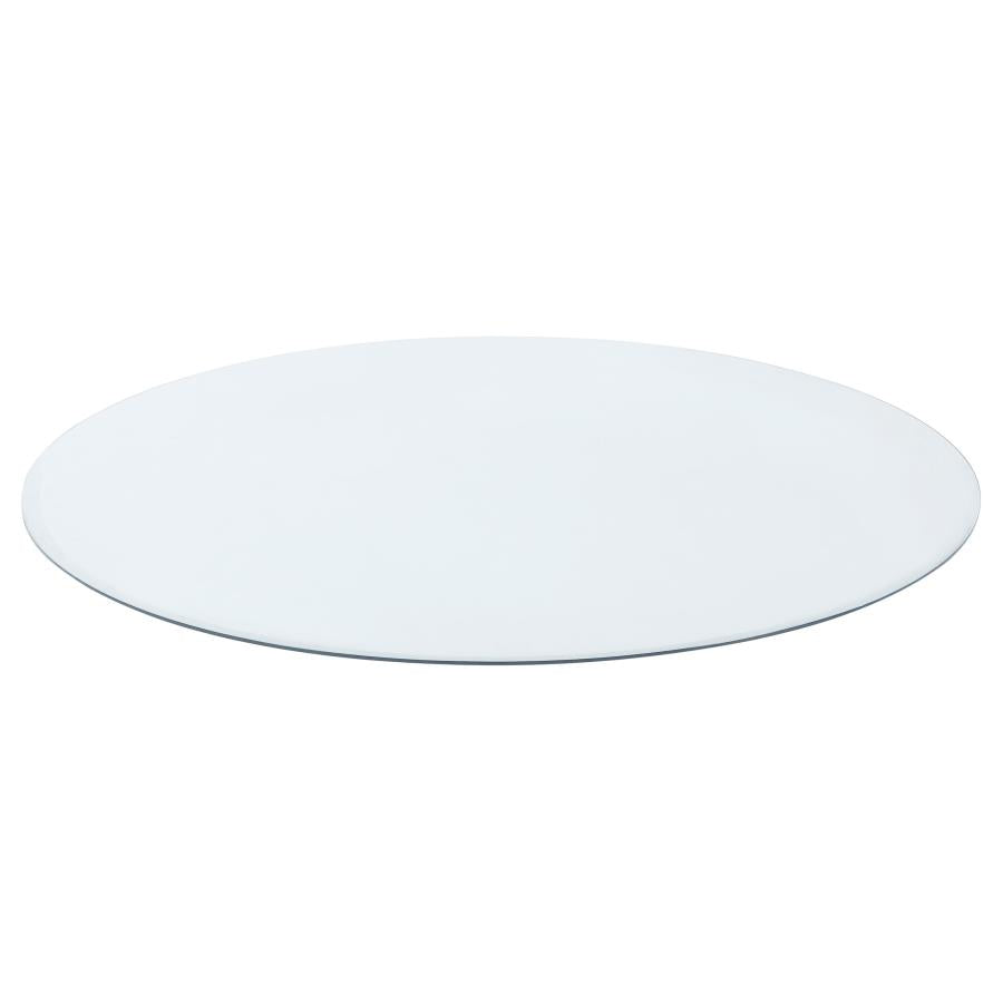 54" Round Occasional Glass Top Clear