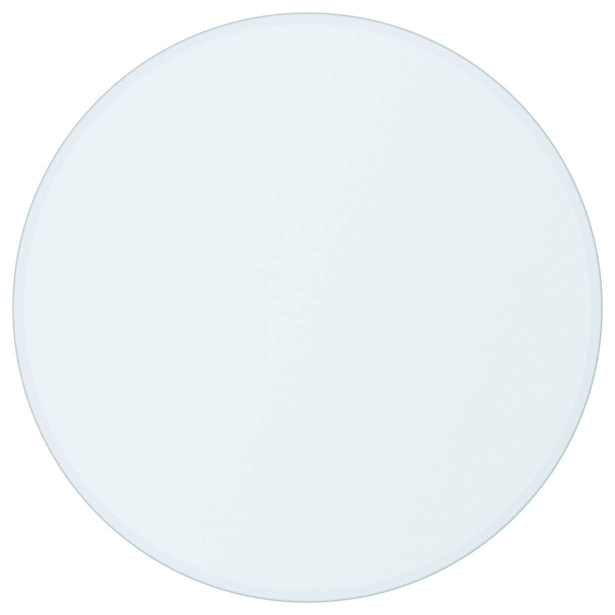 54" Round Occasional Glass Top Clear
