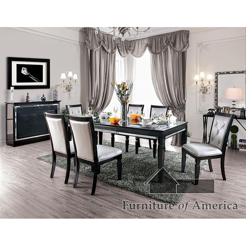 Alena Black/Silver Dining Set