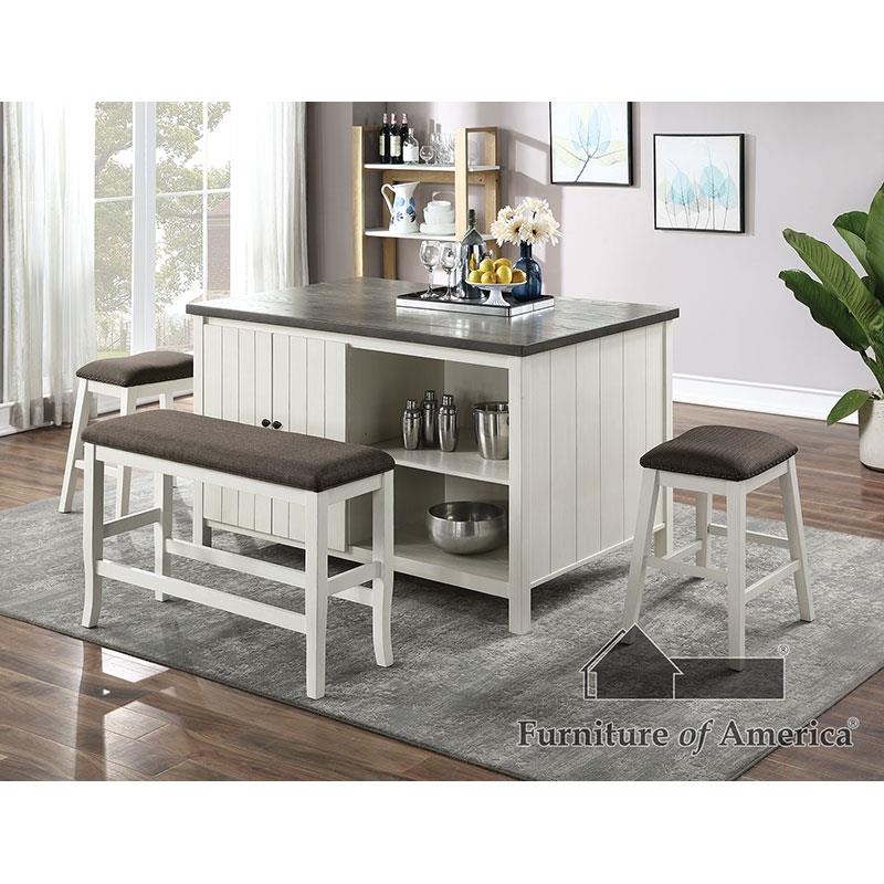Heidelberg Off-White/Dark Gray Dining Table