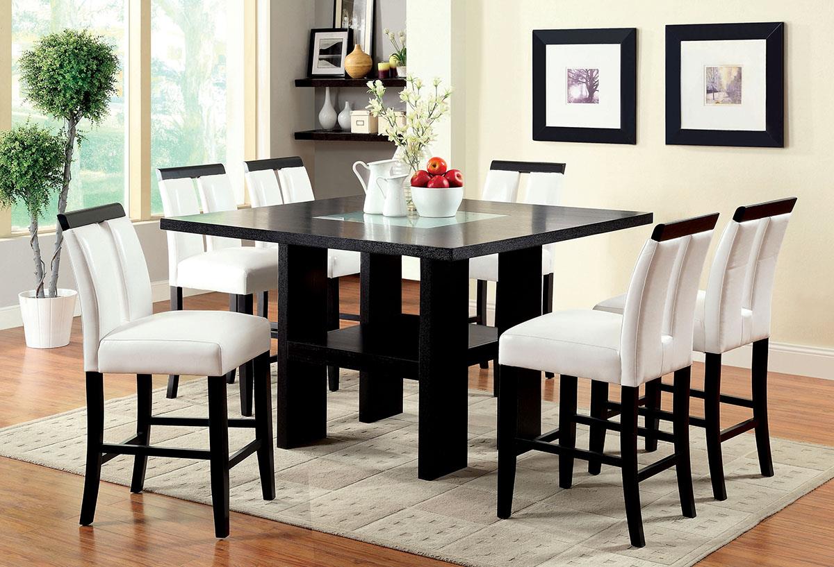 Luminar II Black/Beige Dining Set
