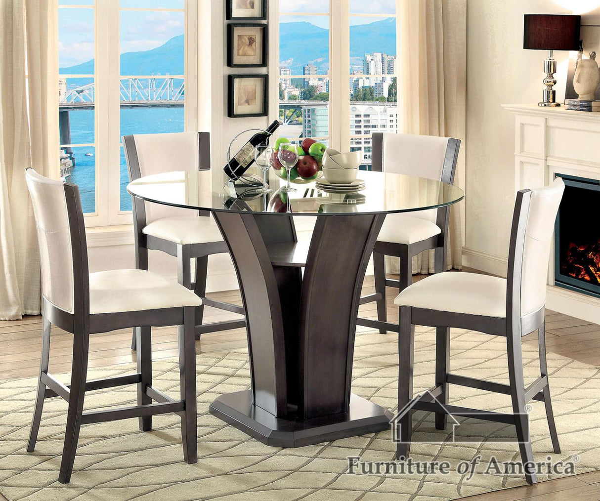 Manhattan III Gray Dining Set