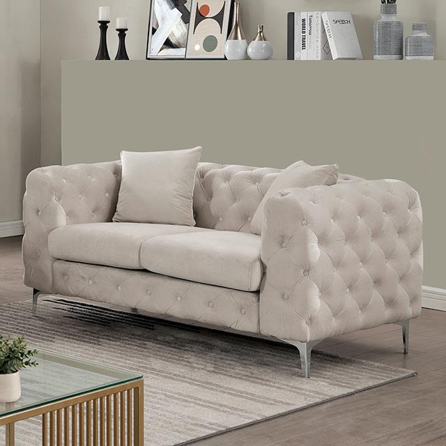 Sapphira Dark Gray Loveseat