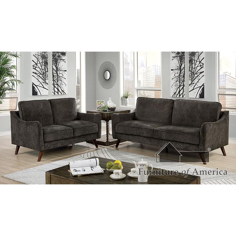 Maxime Dark Gray Loveseat