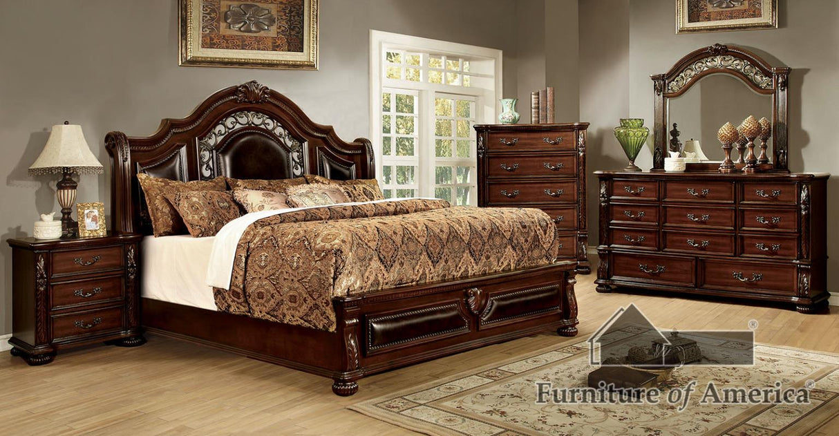Flandreau Brown Cherry/Espresso Bedroom Set