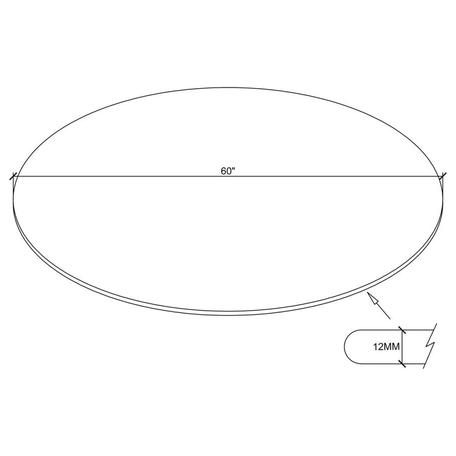 60 inch Round Glass Top