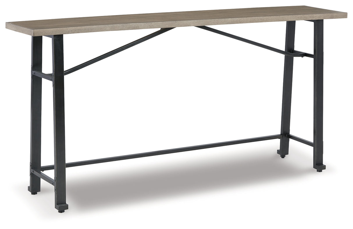Lesterton Light Brown/Black Long Counter Table