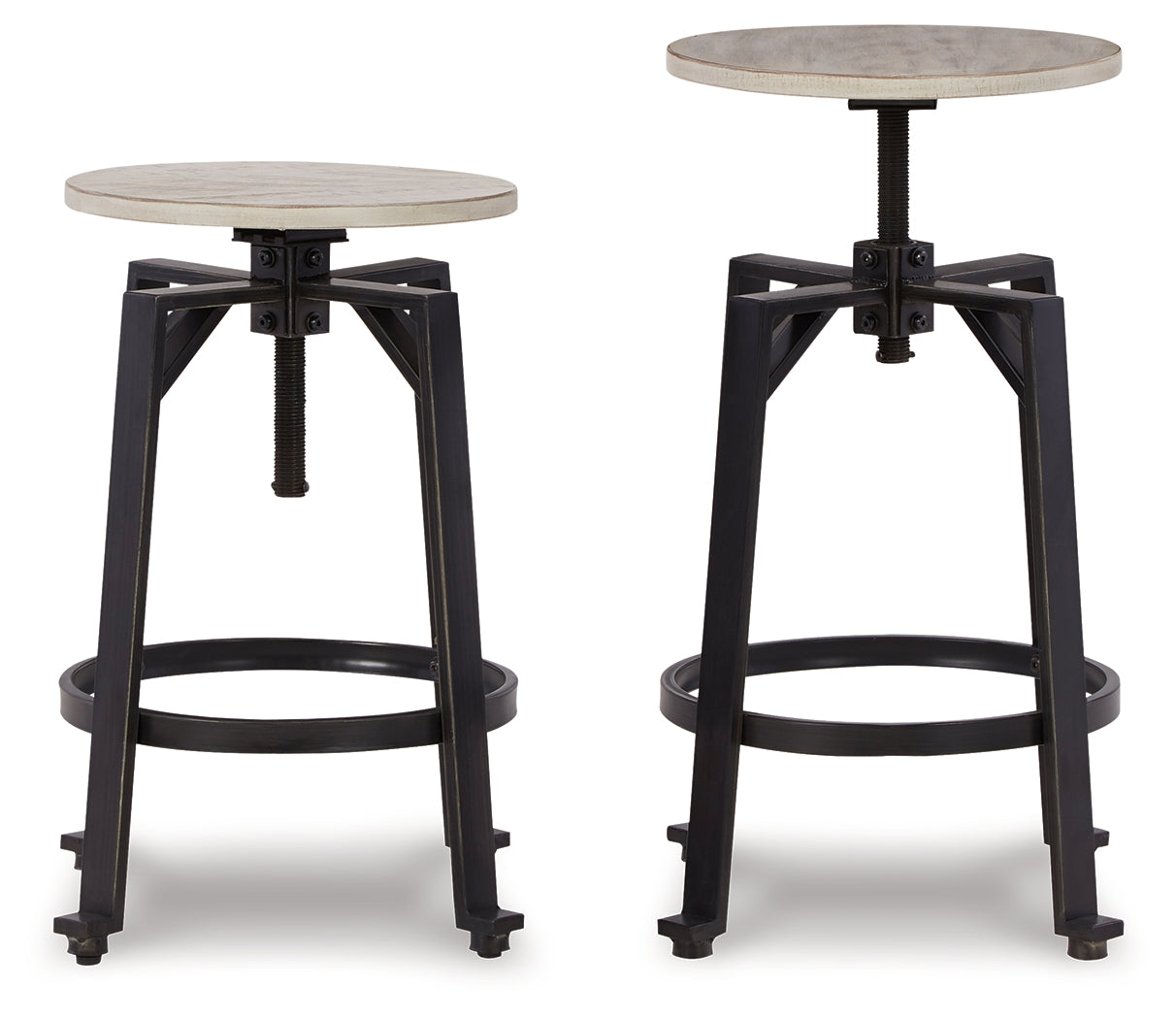 Karisslyn Whitewash/Black Counter Height Stool