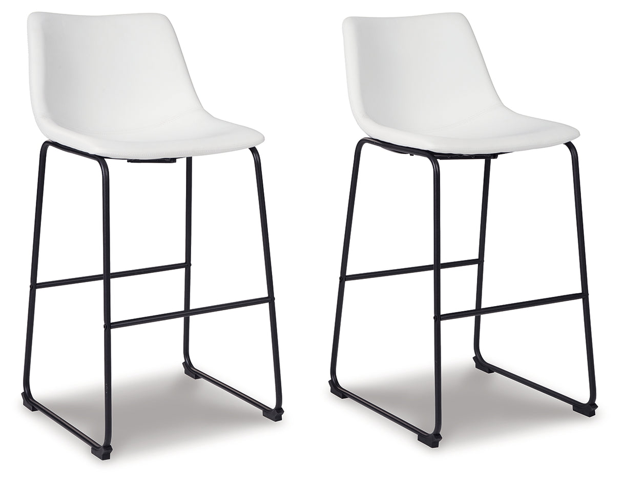 Centiar White Pub Height Bar Stool