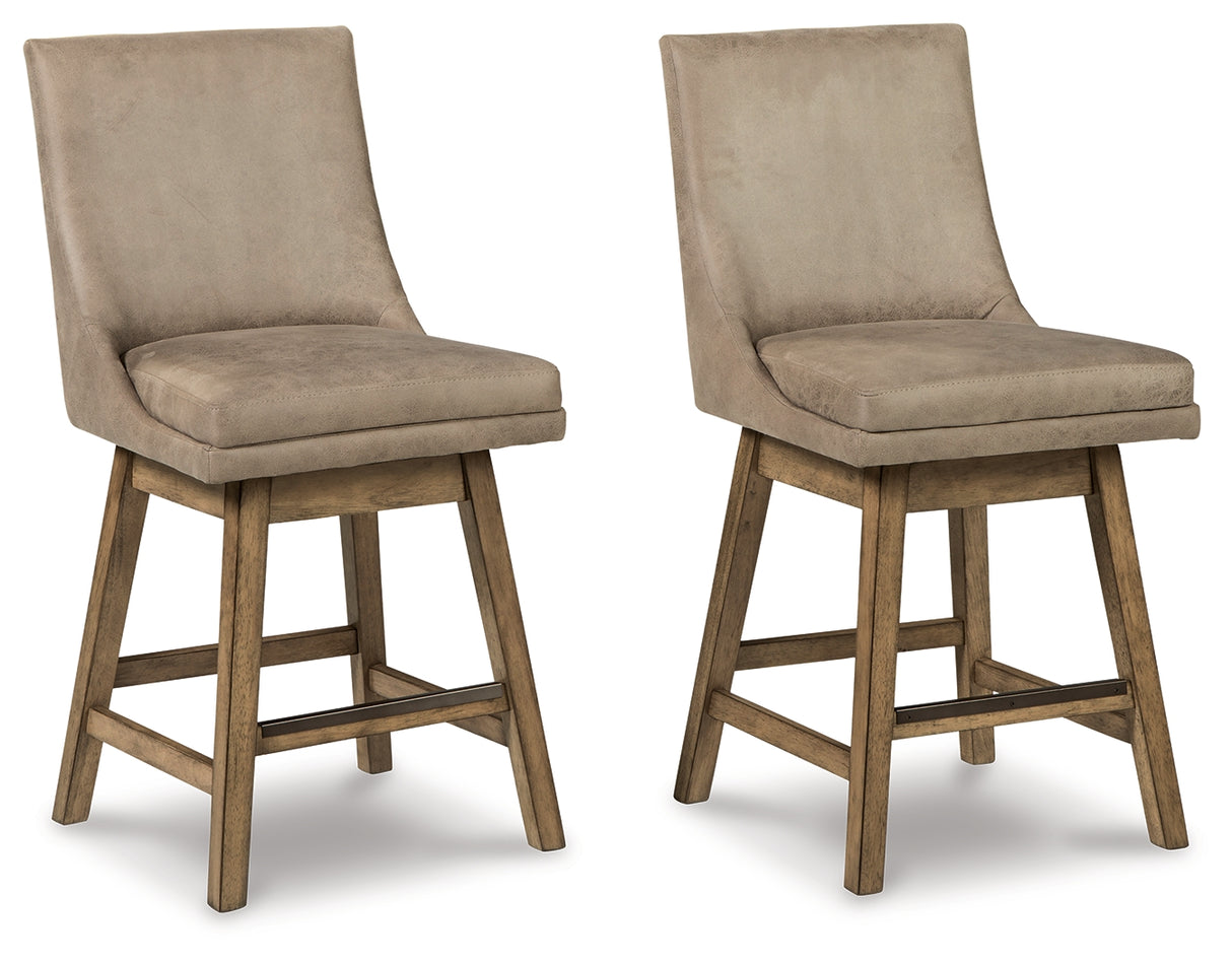 Tallenger Beige Counter Height Bar Stool