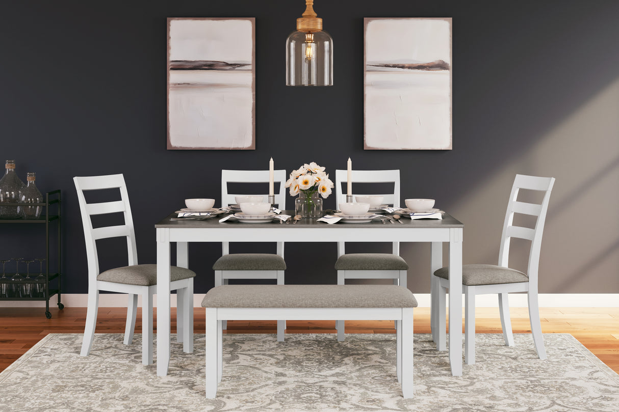 Stonehollow White/Gray Dining Set