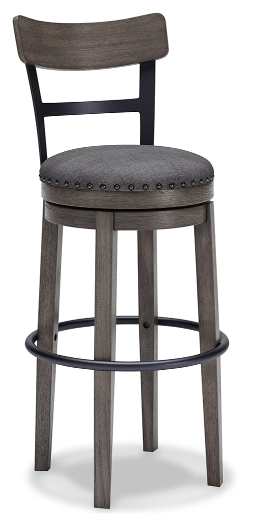 Caitbrook Gray Bar Height Bar Stool