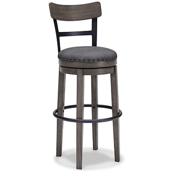 Caitbrook Gray Bar Height Bar Stool