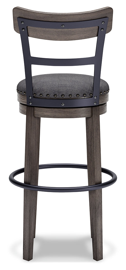Caitbrook Gray Bar Height Bar Stool