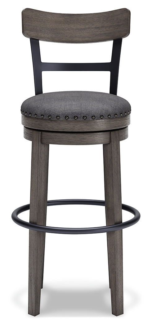 Caitbrook Gray Bar Height Bar Stool
