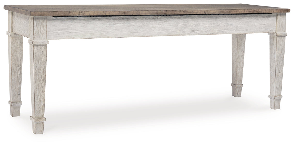 Skempton White/Light Brown Storage Bench
