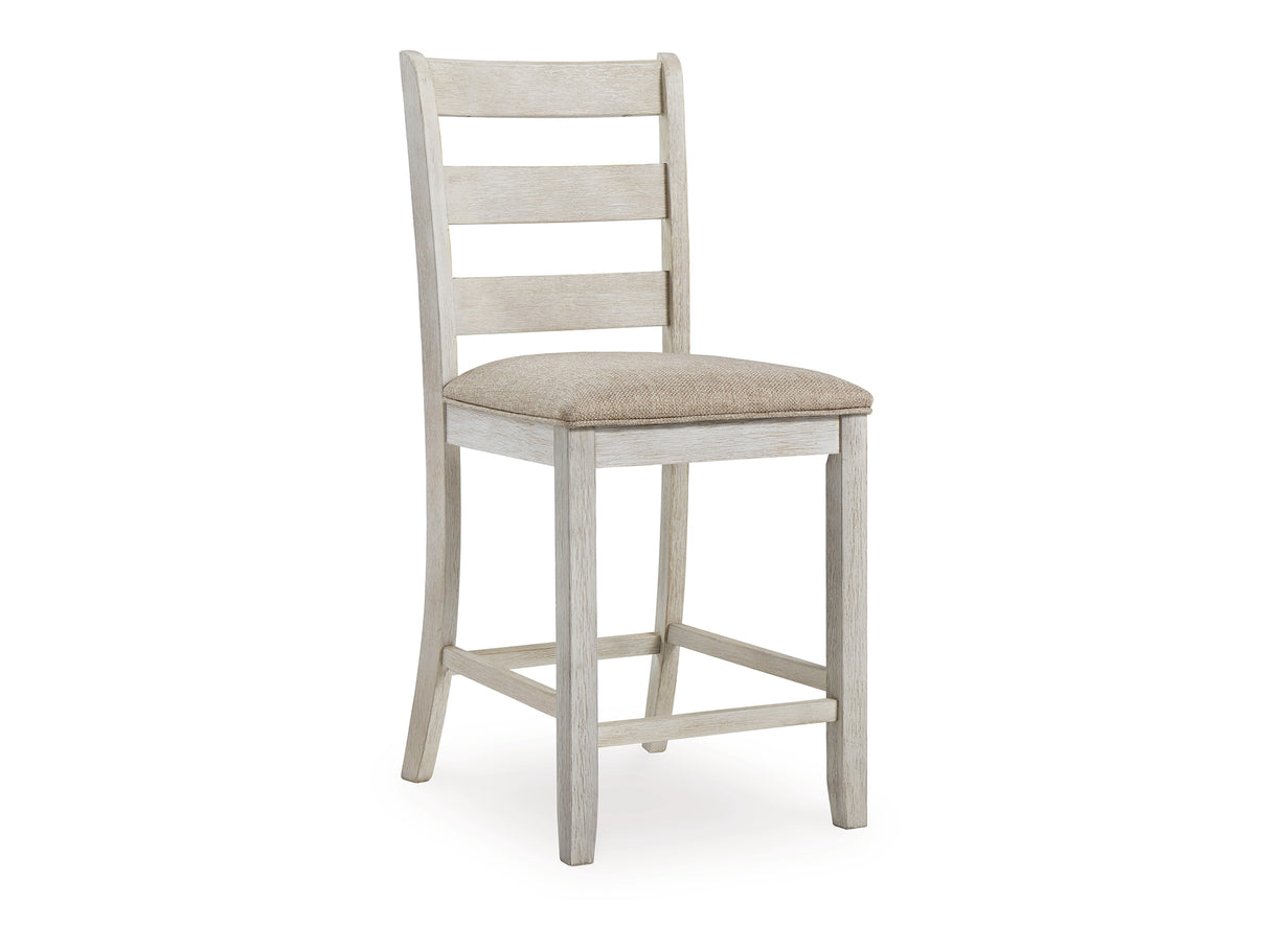 Skempton Two-Tone Counter Height Dining Table And 6 Barstools