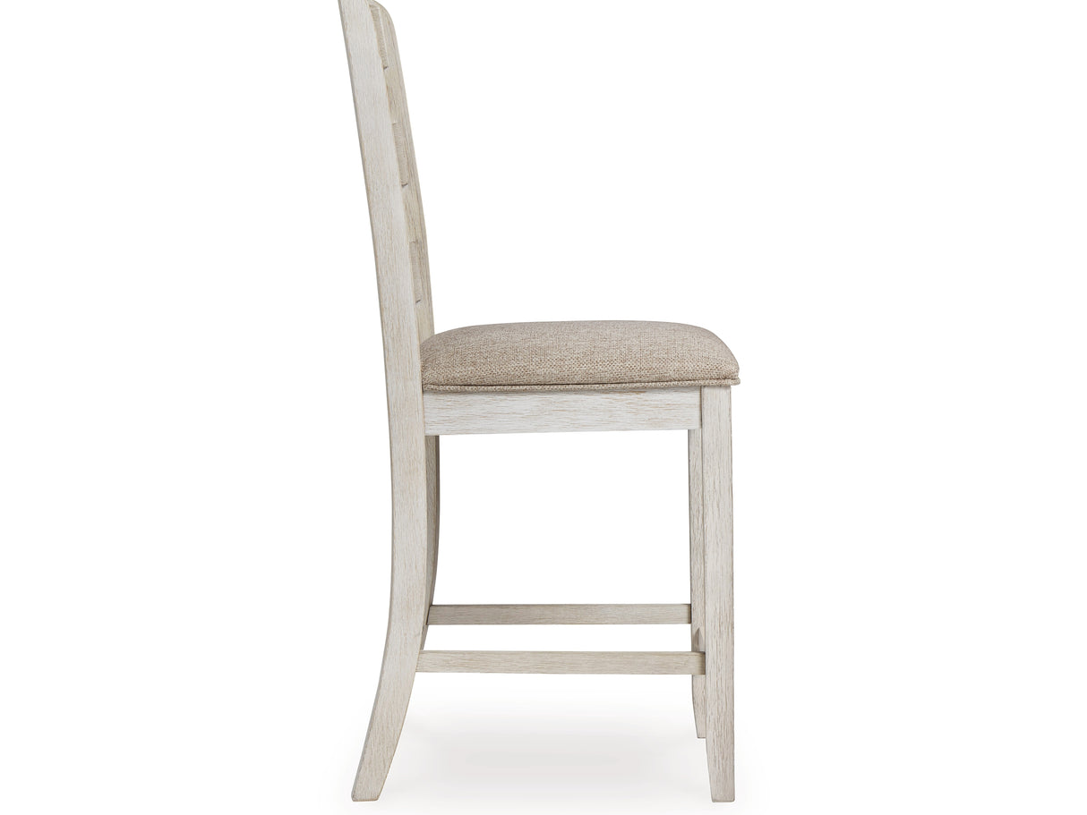 Skempton Two-Tone Counter Height Dining Table And 6 Barstools