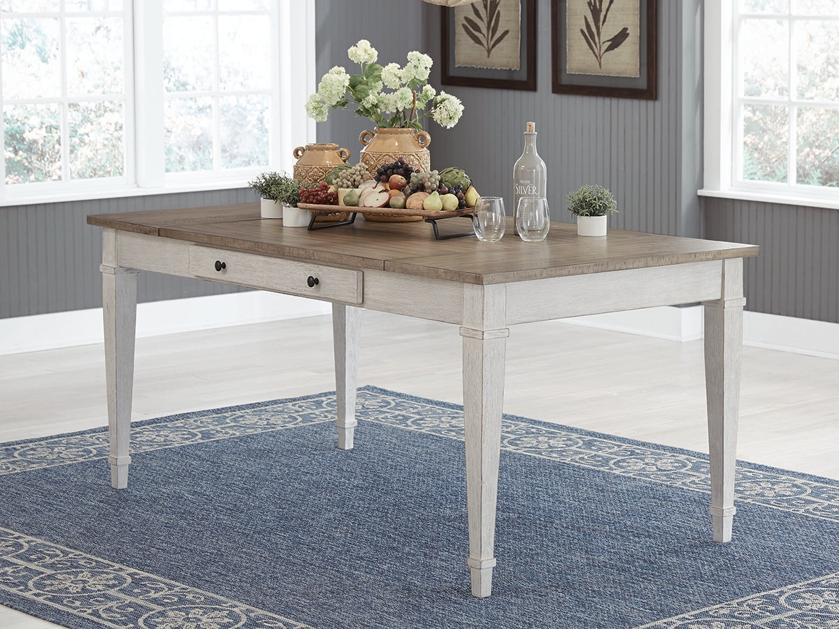 Skempton White/Light Brown Dining Table