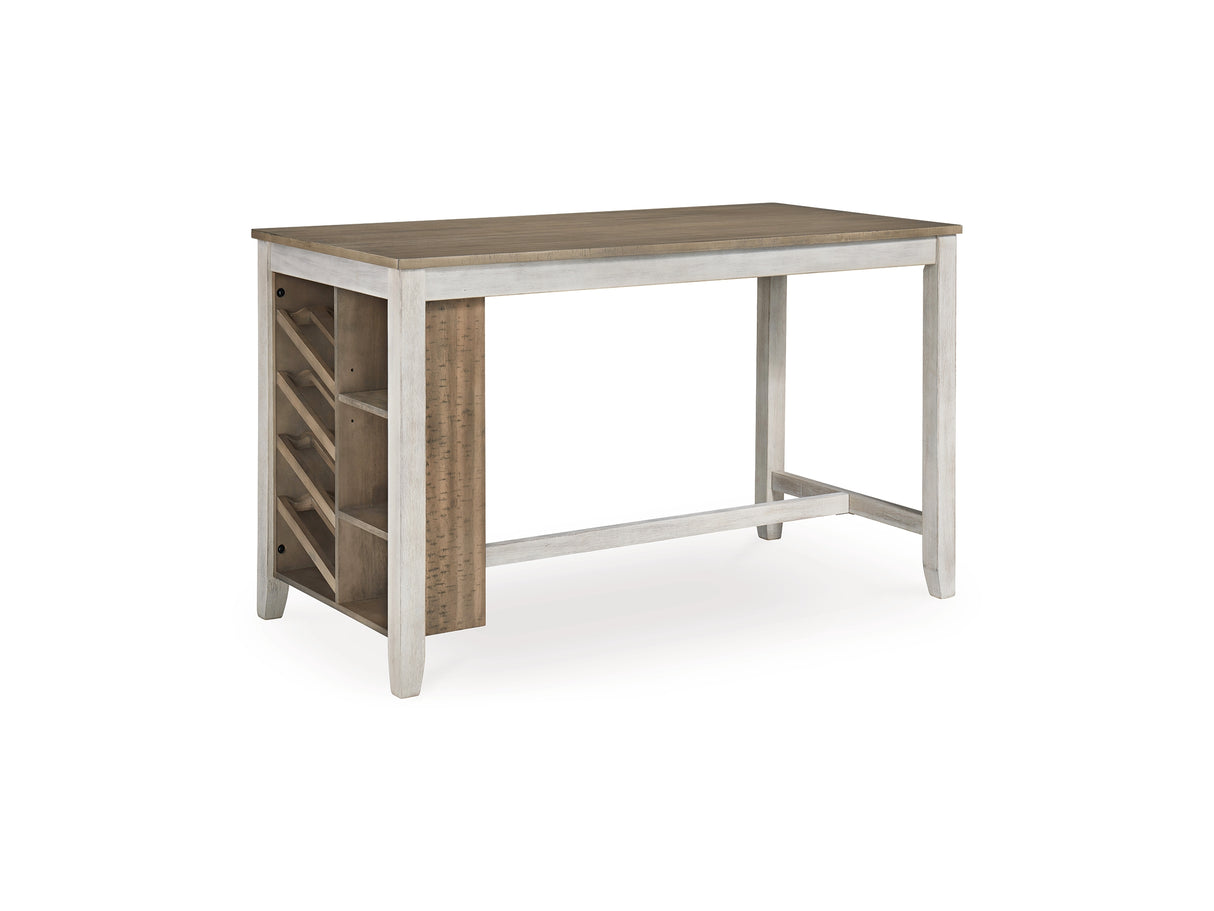 Skempton Two-Tone Counter Height Dining Table And 6 Barstools