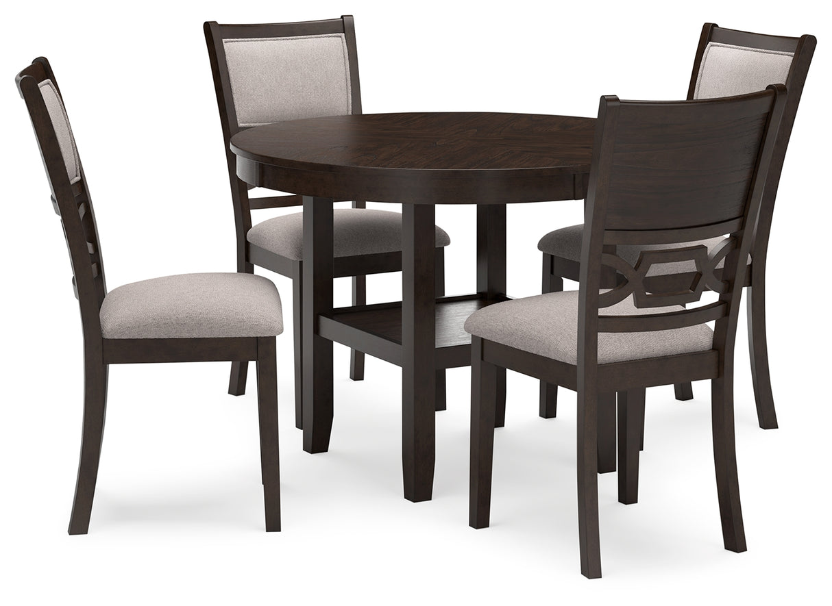 Langwest Brown Round Dining Set