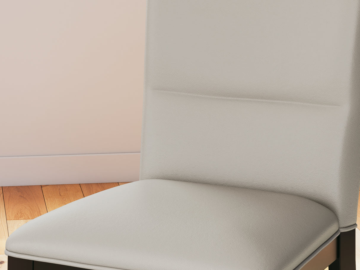 Glinari Taupe/Black Dining Table And 4 Chairs