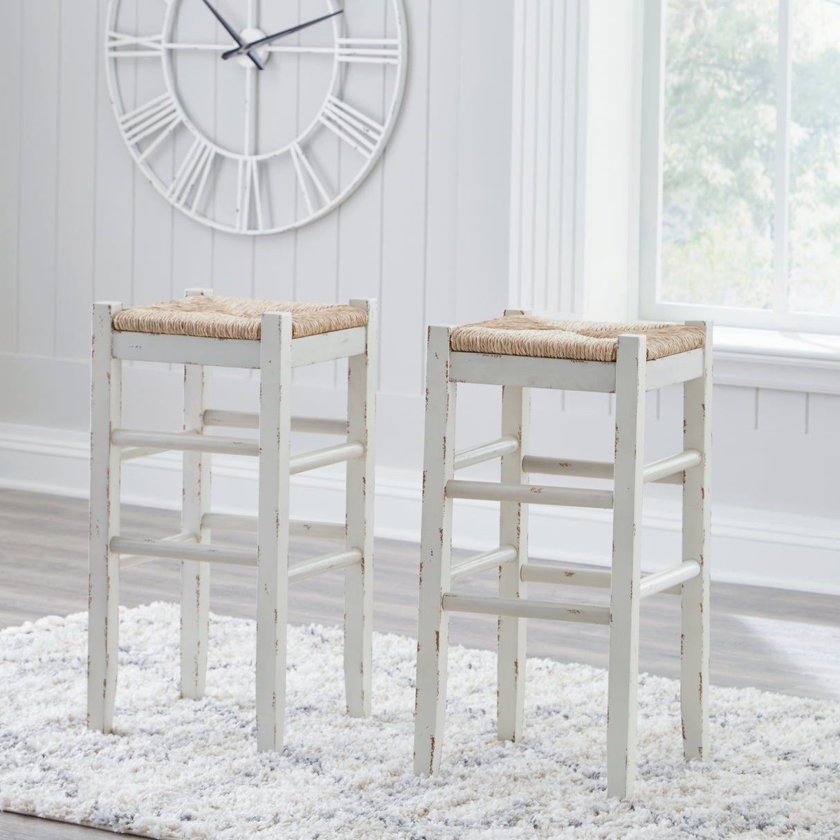 Mirimyn White Bar Height Bar Stool