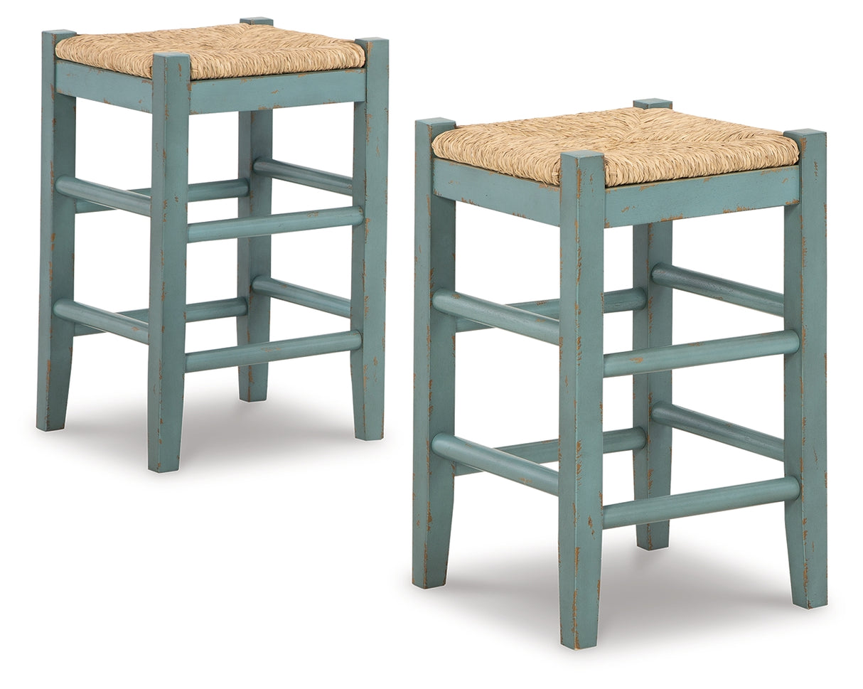 Mirimyn Teal Counter Height Bar Stool