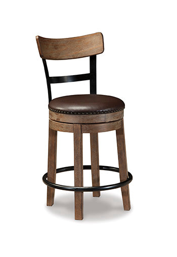 Pinnadel Light Brown Counter Height Bar Stool