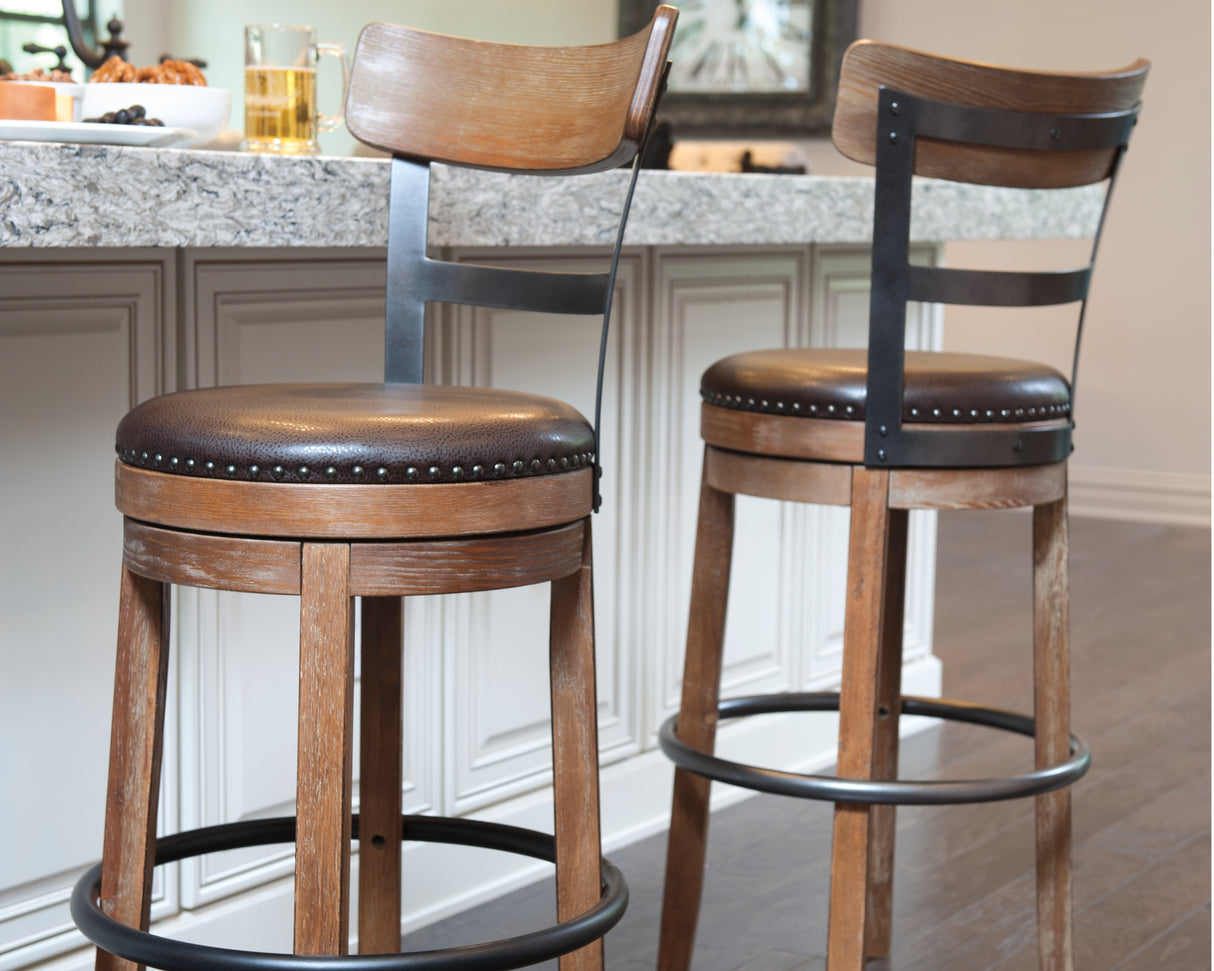 Pinnadel Light Brown Bar Height Bar Stool