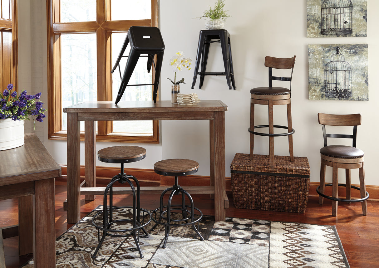 Pinnadel Light Brown Bar Height Bar Stool
