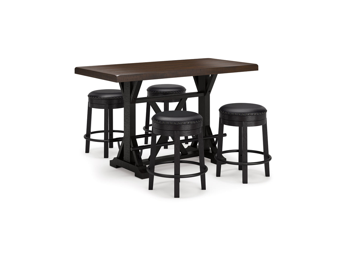 Valebeck Multi Counter Height Dining Table And 4 Barstools