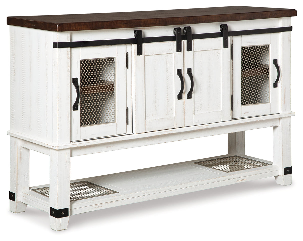 Valebeck White/Brown Dining Server