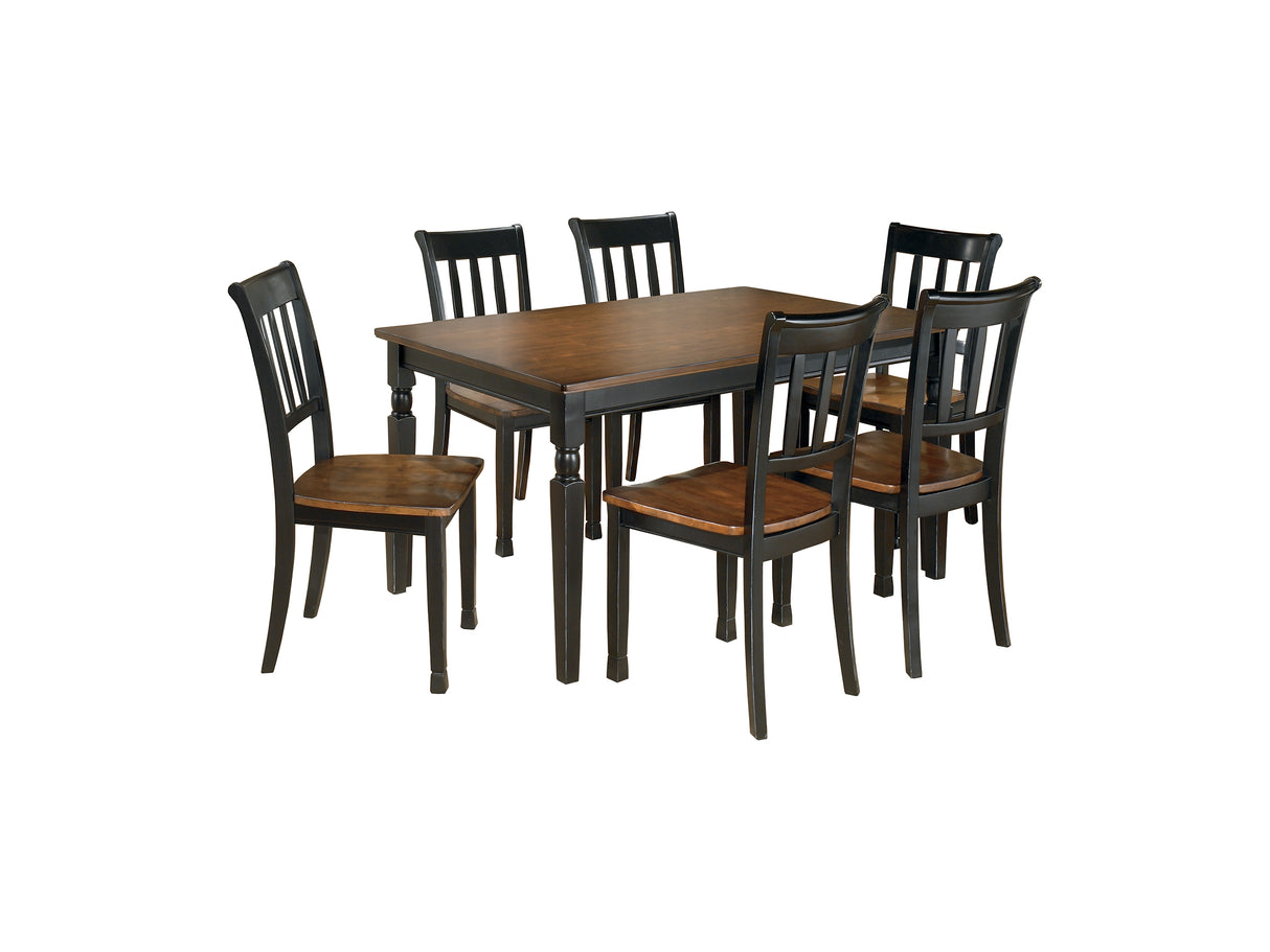 Owingsville Black/Brown Dining Table And 6 Chairs