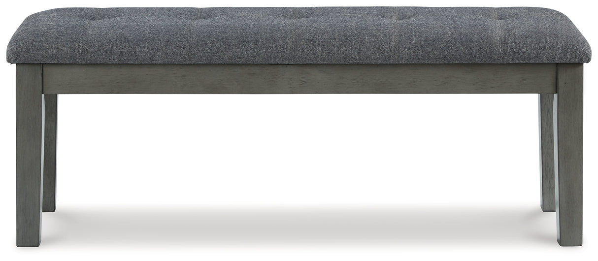 Hallanden Two-Tone Gray 50" Dining Bench