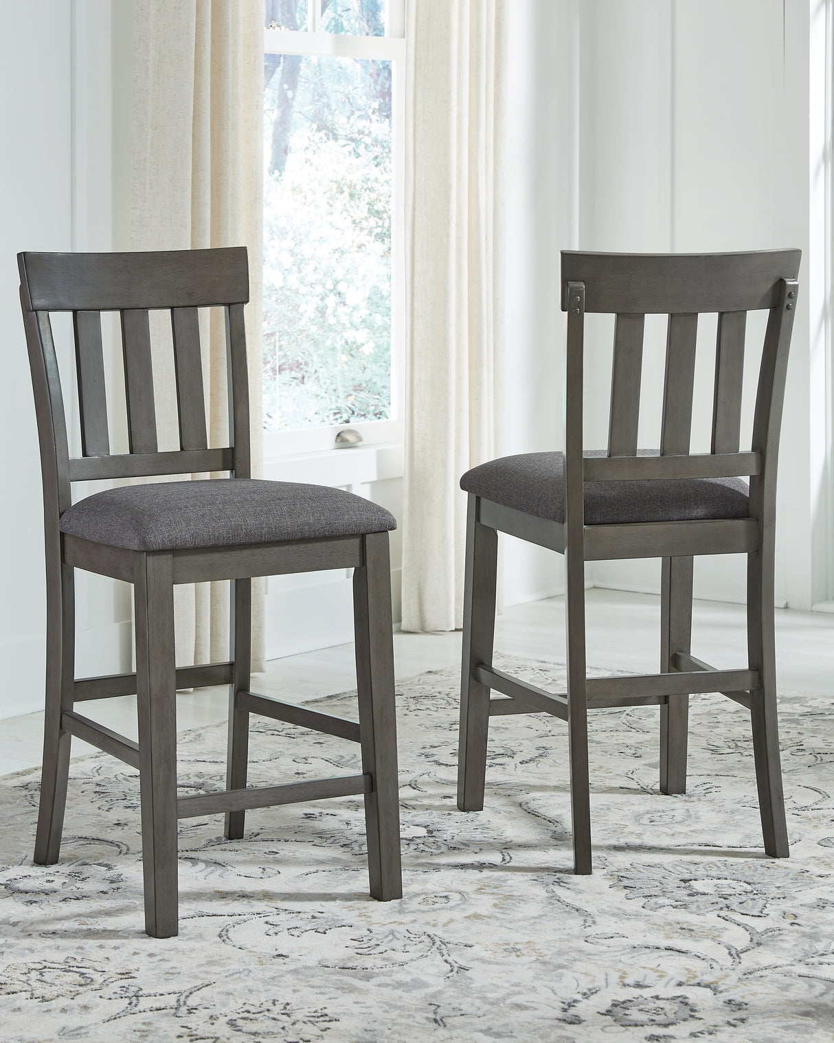 Hallanden Two-Tone Gray Counter Height Bar Stool