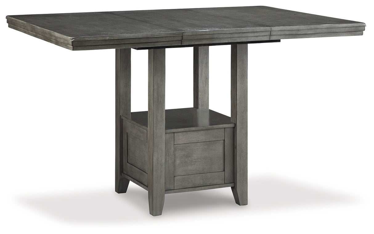 Hallanden Gray Counter Height Dining Extension Table