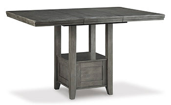 Hallanden Gray Counter Height Dining Extension Table
